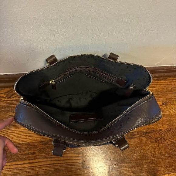 Cole Haan Brown Leather Briefcase / Over the Shoulder Bag - Picture 3 of 5